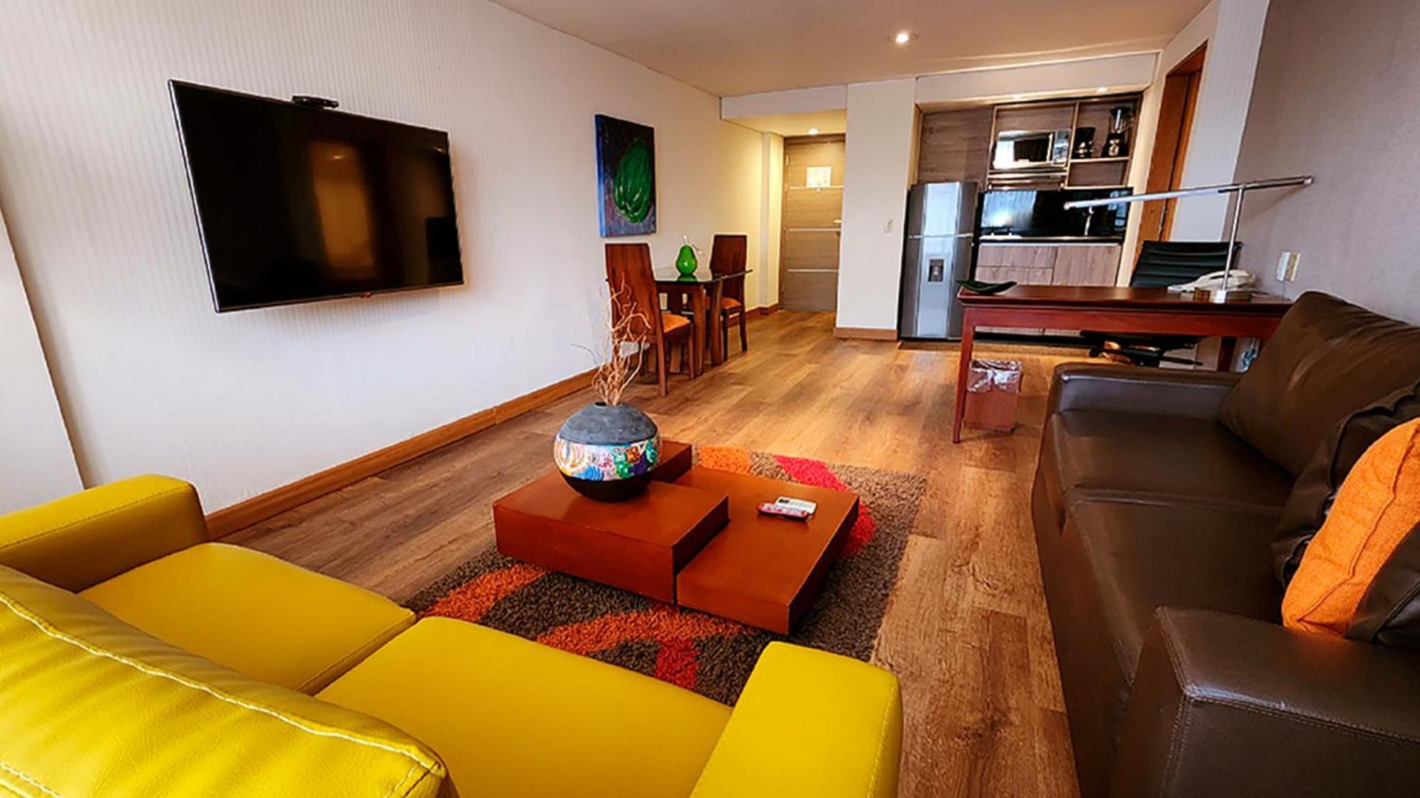Bogota Plaza Hotel Εξωτερικό φωτογραφία A living room in a serviced apartment in Lima, Peru